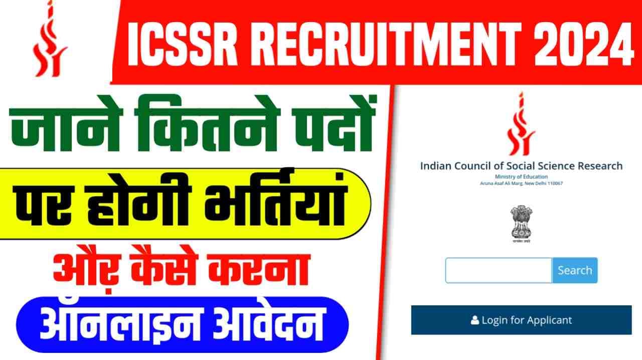 ICSSR Recruitment 2024
