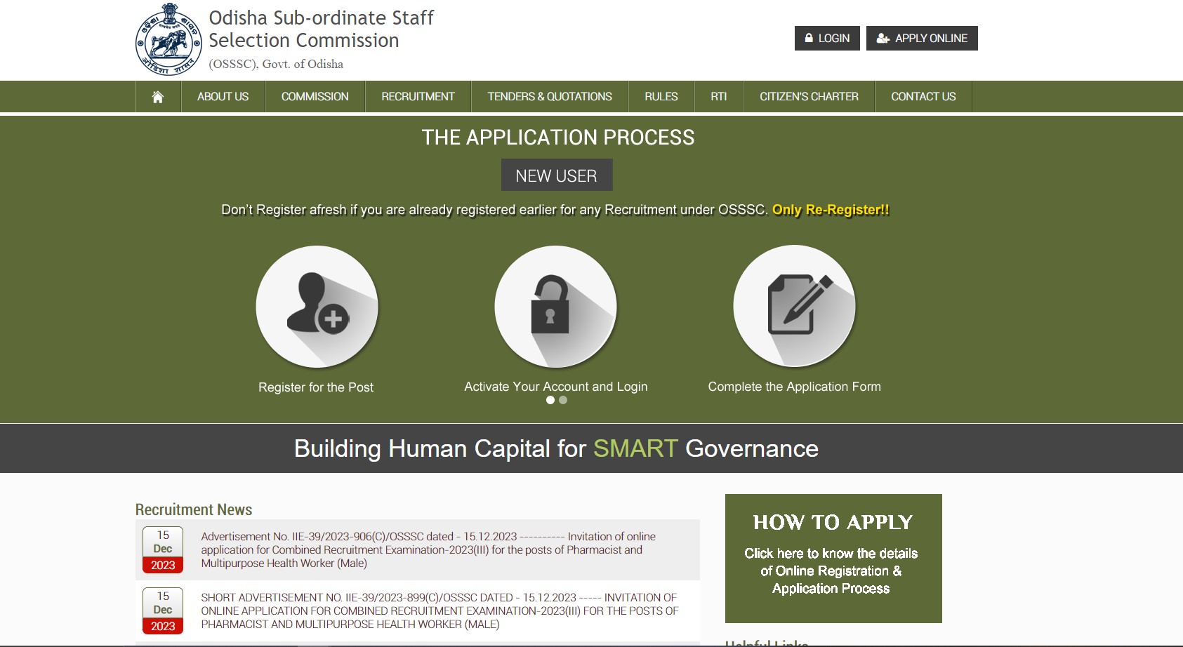 OSSC Recruitment 2023 Apply Online For 33 Sub Inspector Post