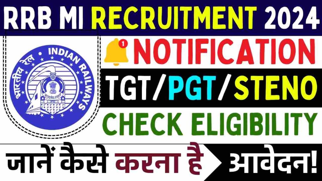 RRB MI Recruitment 2024 Ministerial And Isolated Categories