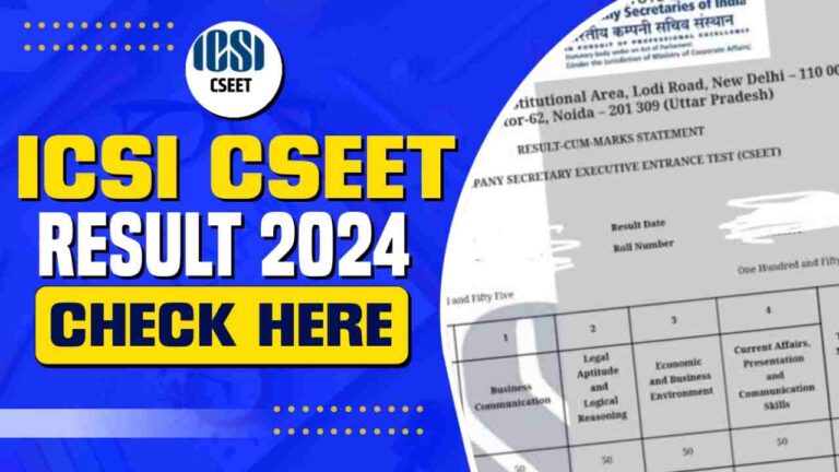 ICSI CSEET Result 2024 (Released) - Jan Exam Result Download Link ...