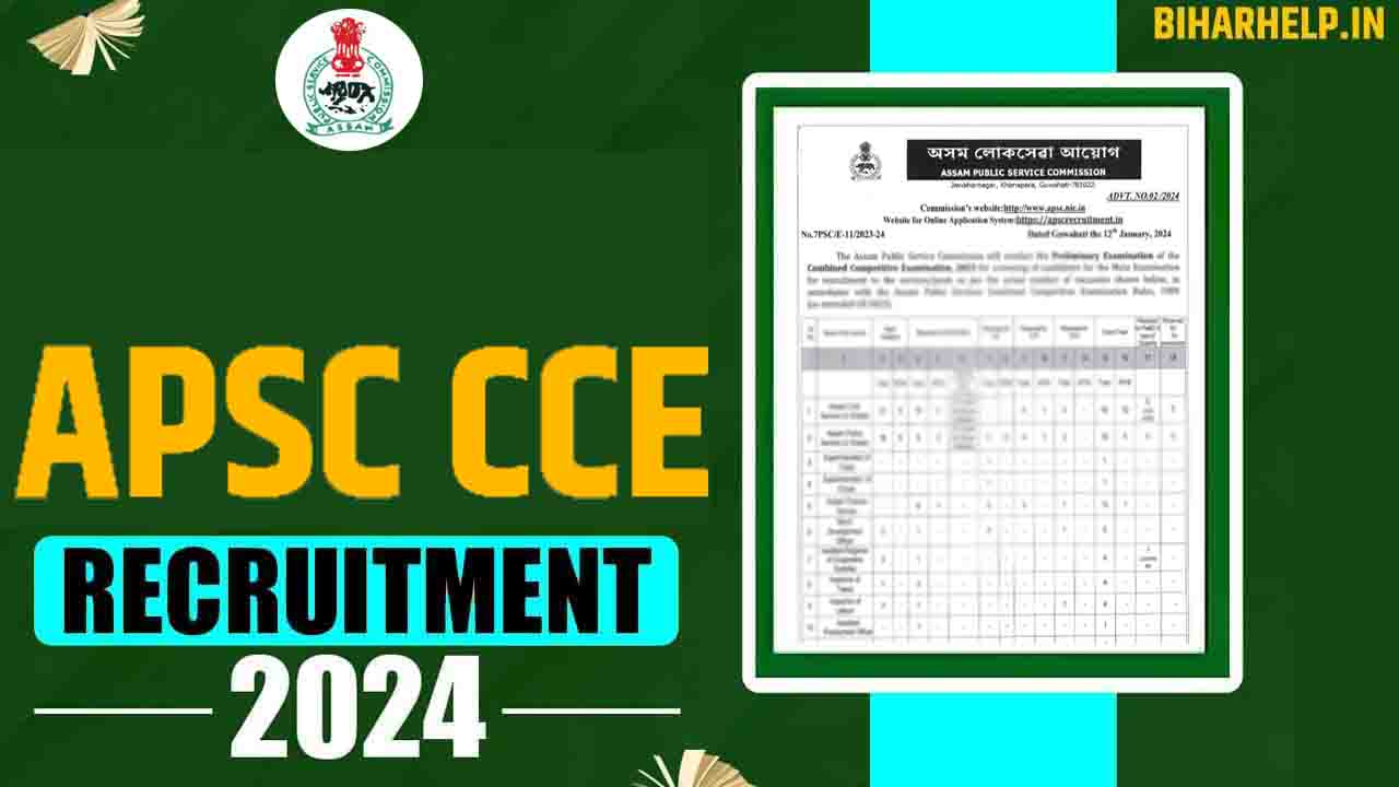 APSC CCE Recruitment 2024