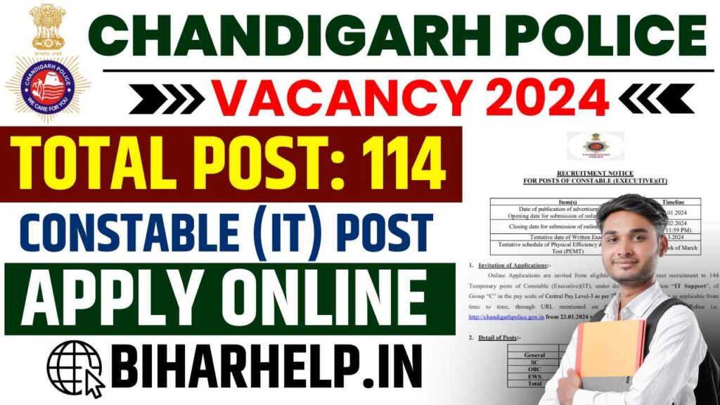 Chandigarh Police Vacancy 2024 Apply Online For 144 Constable IT Post   CHANDIGARH POLICE VACANCY 2024  1024x576 