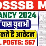 DSSSB MTS Vacancy 2024
