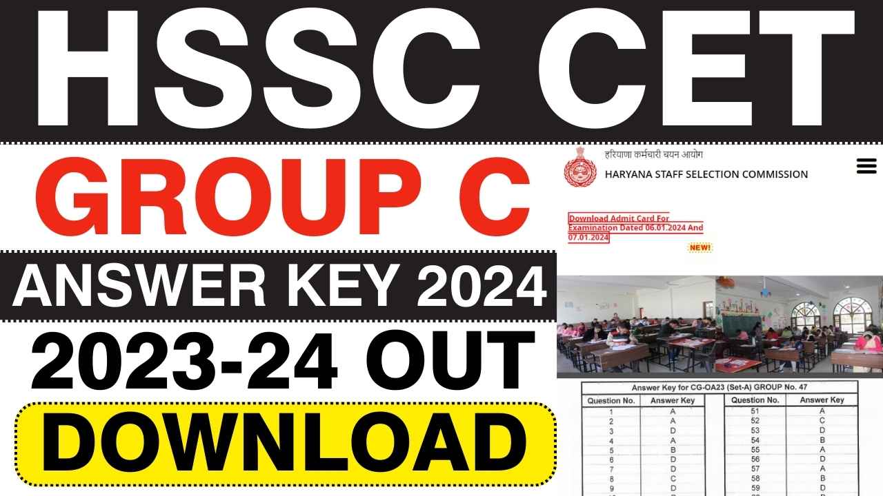 HSSC CET Answer Key 2024