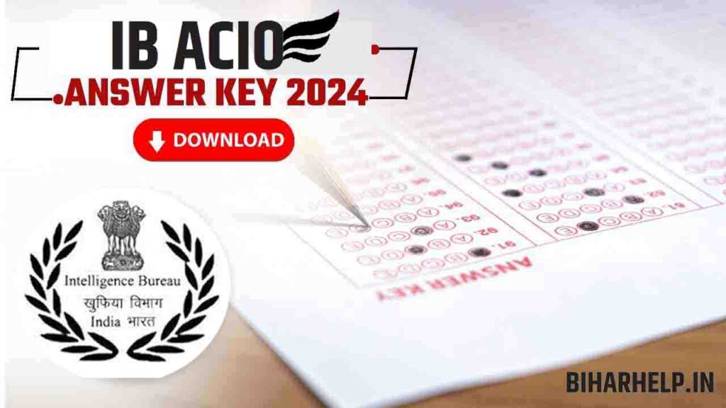 IB ACIO Answer Key 2024 Tier 1 Response Sheet (Released), Direct Link