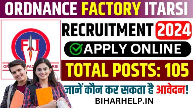 Ordnance Factory Itarsi Recruitment 2024 Apply For 105 Chemical Process   Ordnance Factory Itarsi Recruitment 2024 768x432 