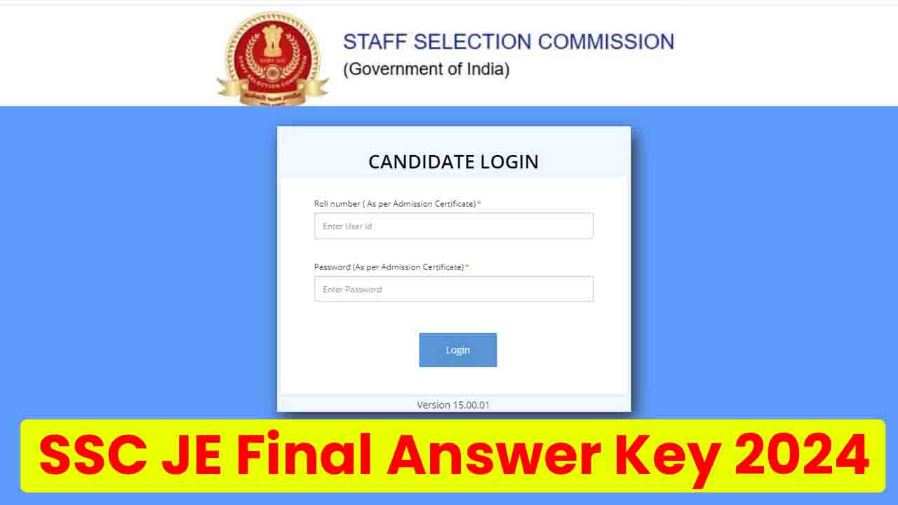 SSC JE Final Answer Key 2024