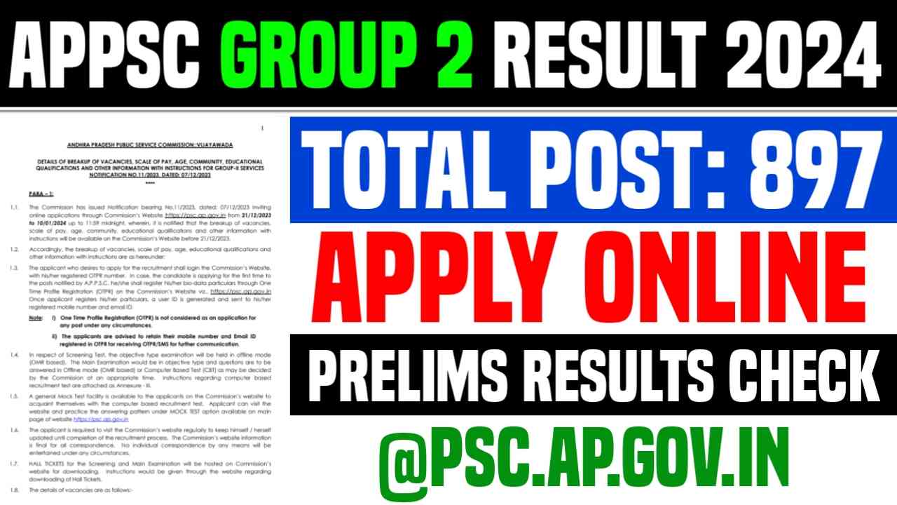 APPSC Group II Result 2024