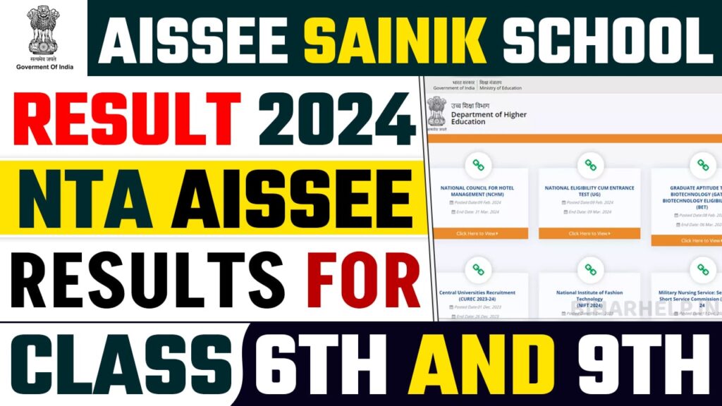 AISSEE Sainik School Result 2024 (Released) Check Now NTA AISSEE Exam