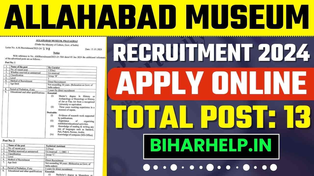 Allahabad Museum Recruitment 2024