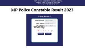 MP Police Constable Result Download