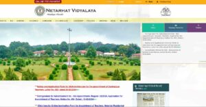Netarhat Vidyalaya Samiti Recruitment 2024 