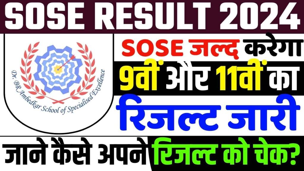 SOSE Result 2024 Download Link For Class 9th And 11th Entrance Exam