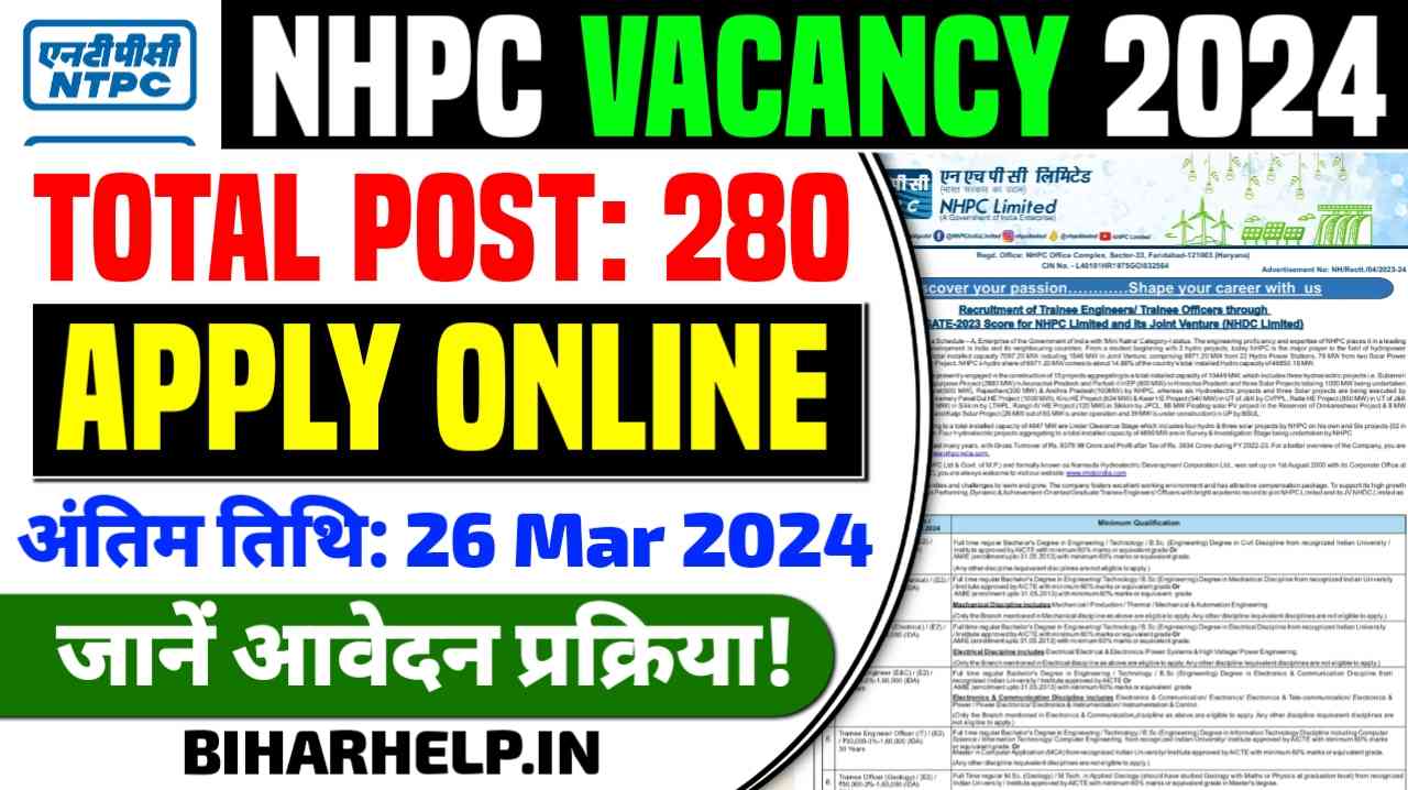 NHPC Vacancy 2024