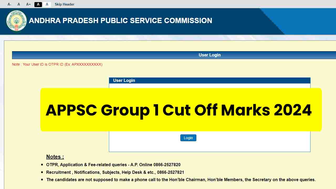 APPSC Group 1 Cut Off Marks 2024
