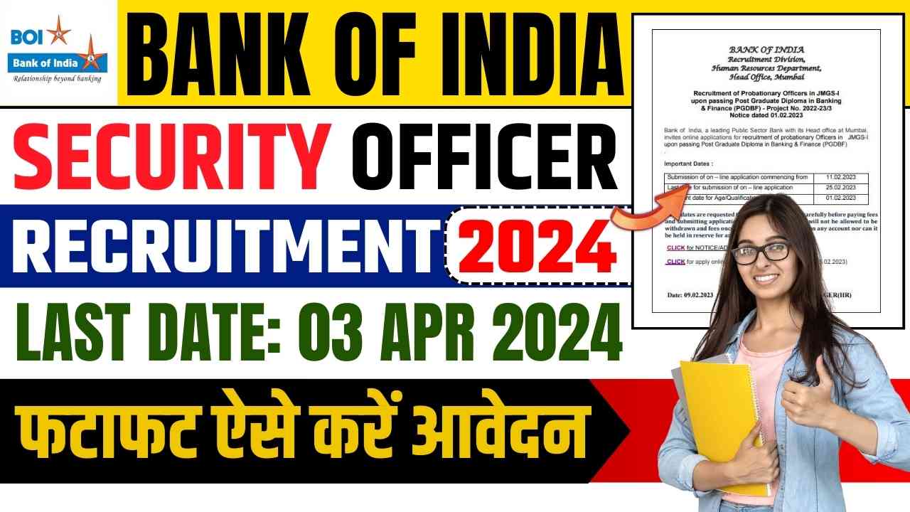 Bank of India Security Officer Recruitment 2024