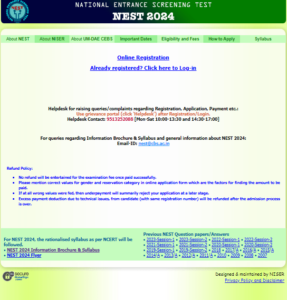NEST Registration 2024