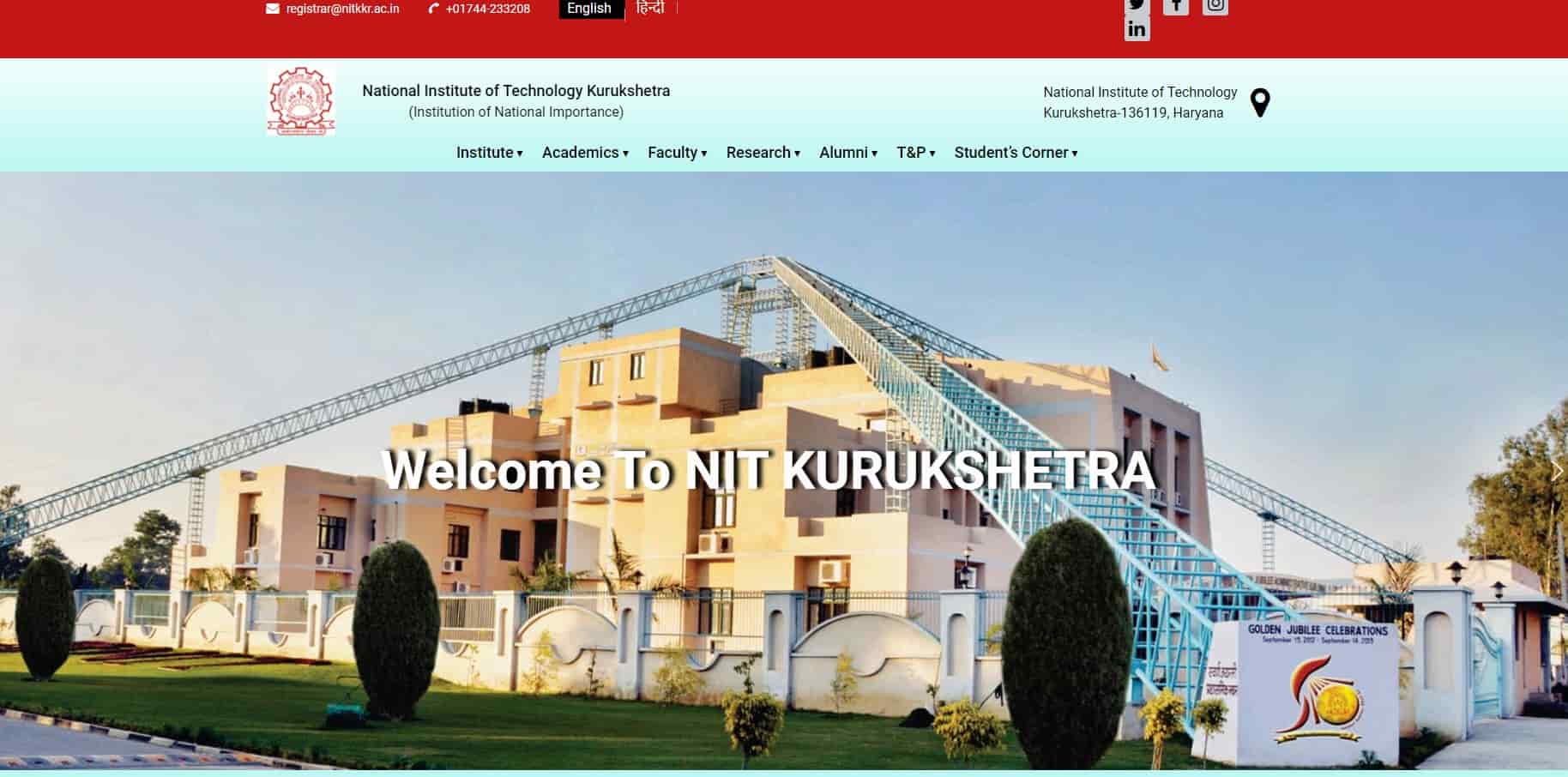 NIT Kurukshetra Recruitment 2024 Apply Online For 77 Faculty Post