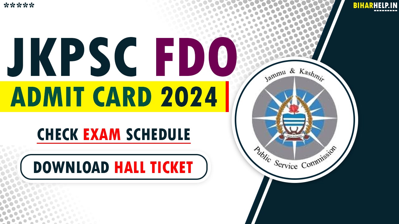 JKPSC FDO Admit Card 2024
