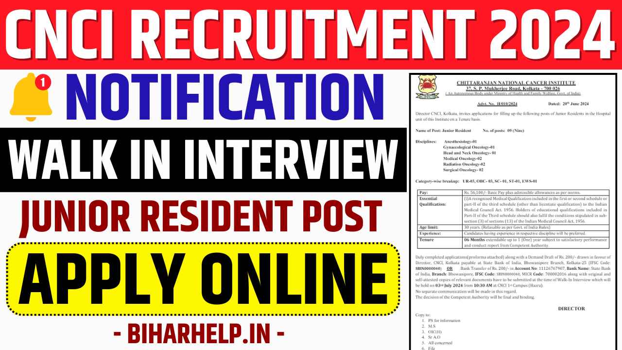 CNCI RECRUITMENT 2024 