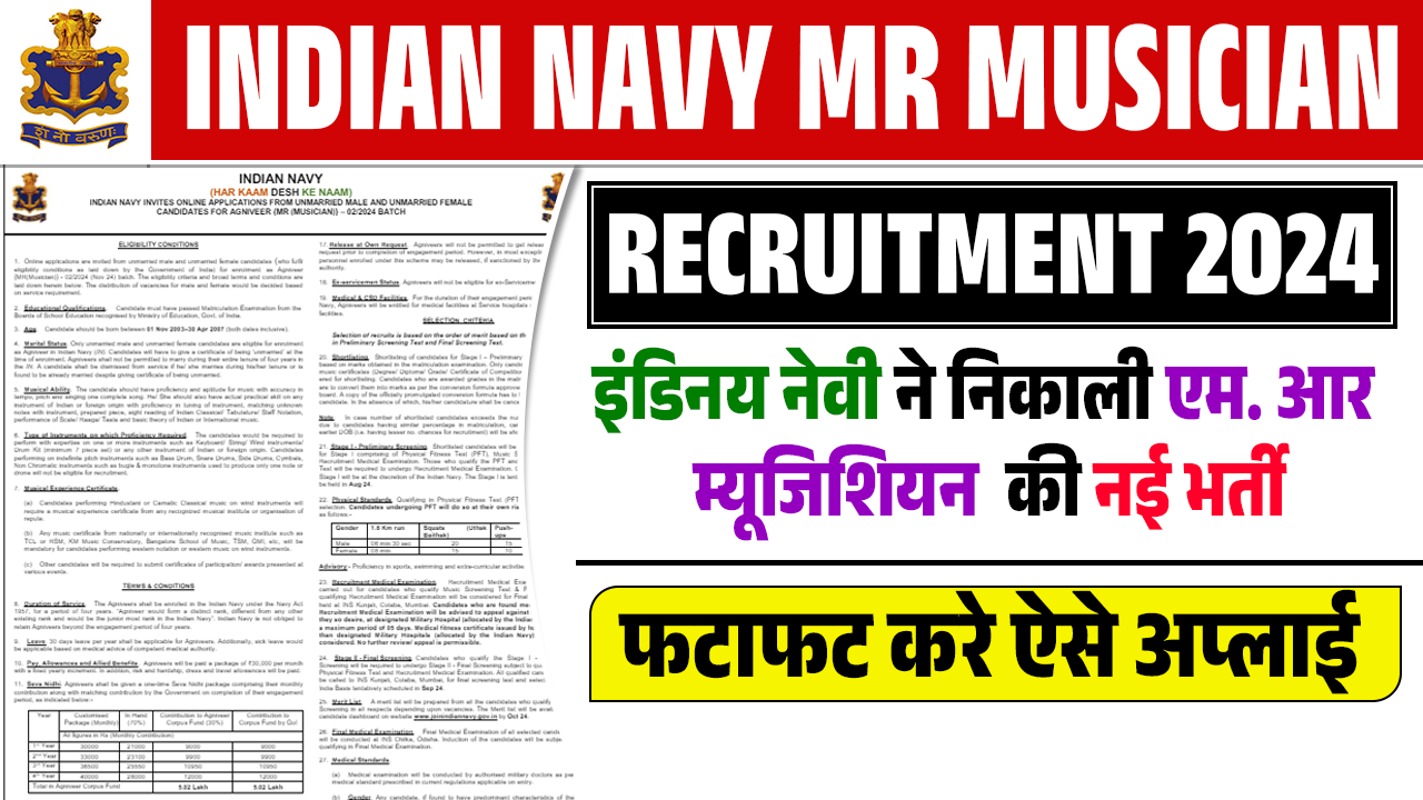 Indian Navy MR Musician Recruitment 2024