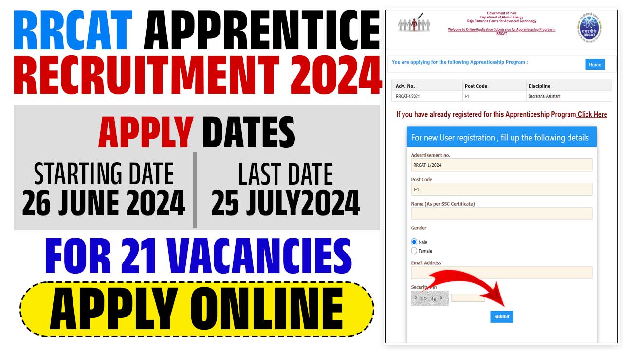 RRCAT Apprentice Recruitment 2024