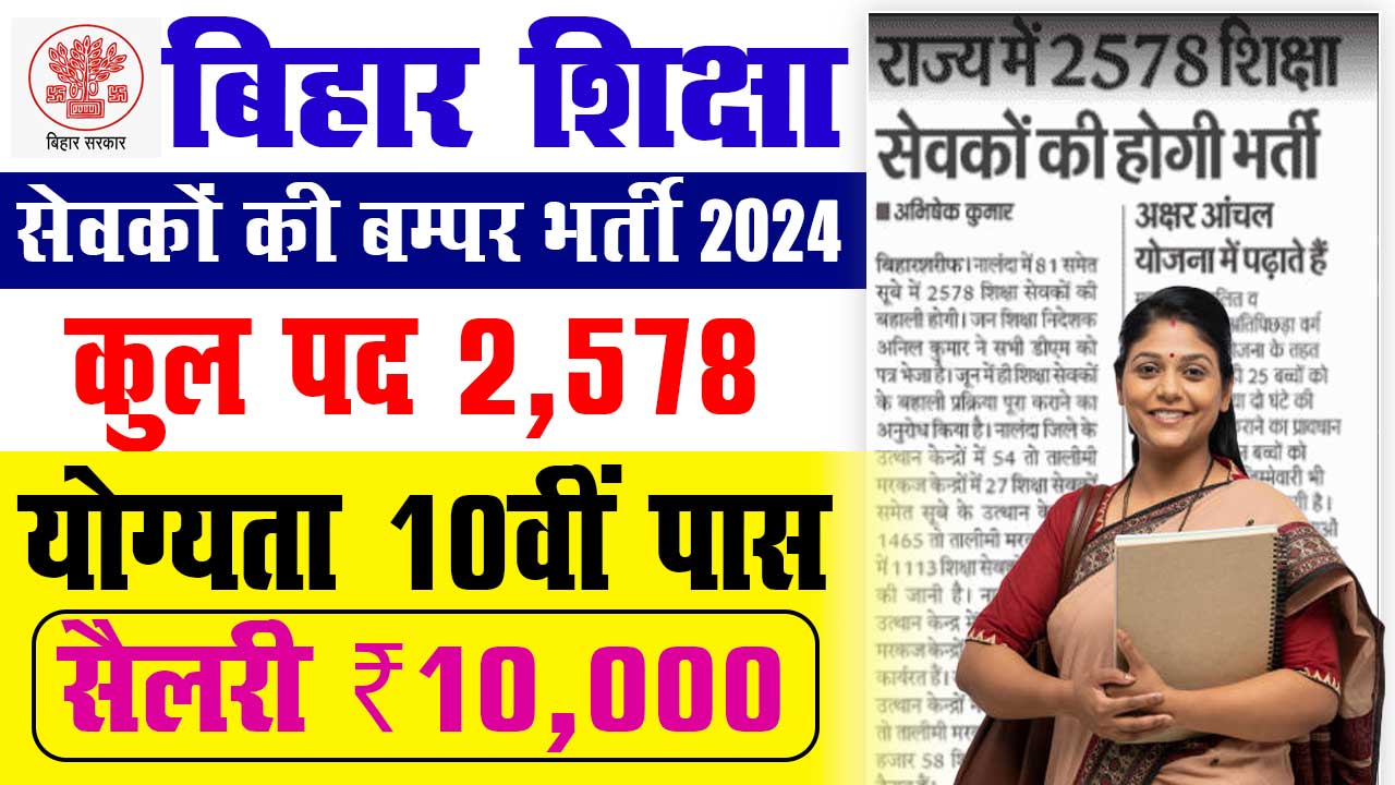 Bihar Shiksha Sevak Bharti 2024
