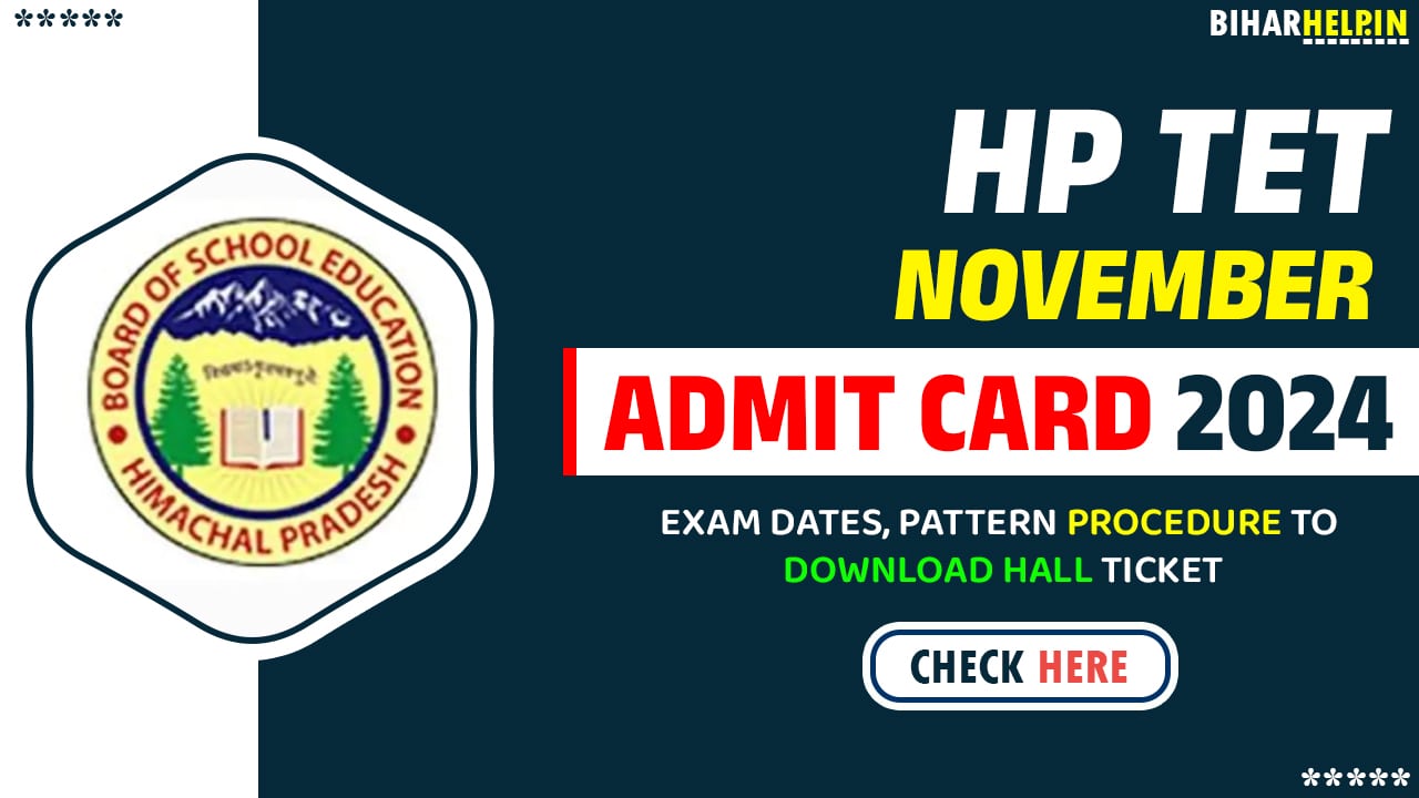 HP TET November Admit Card 2024
