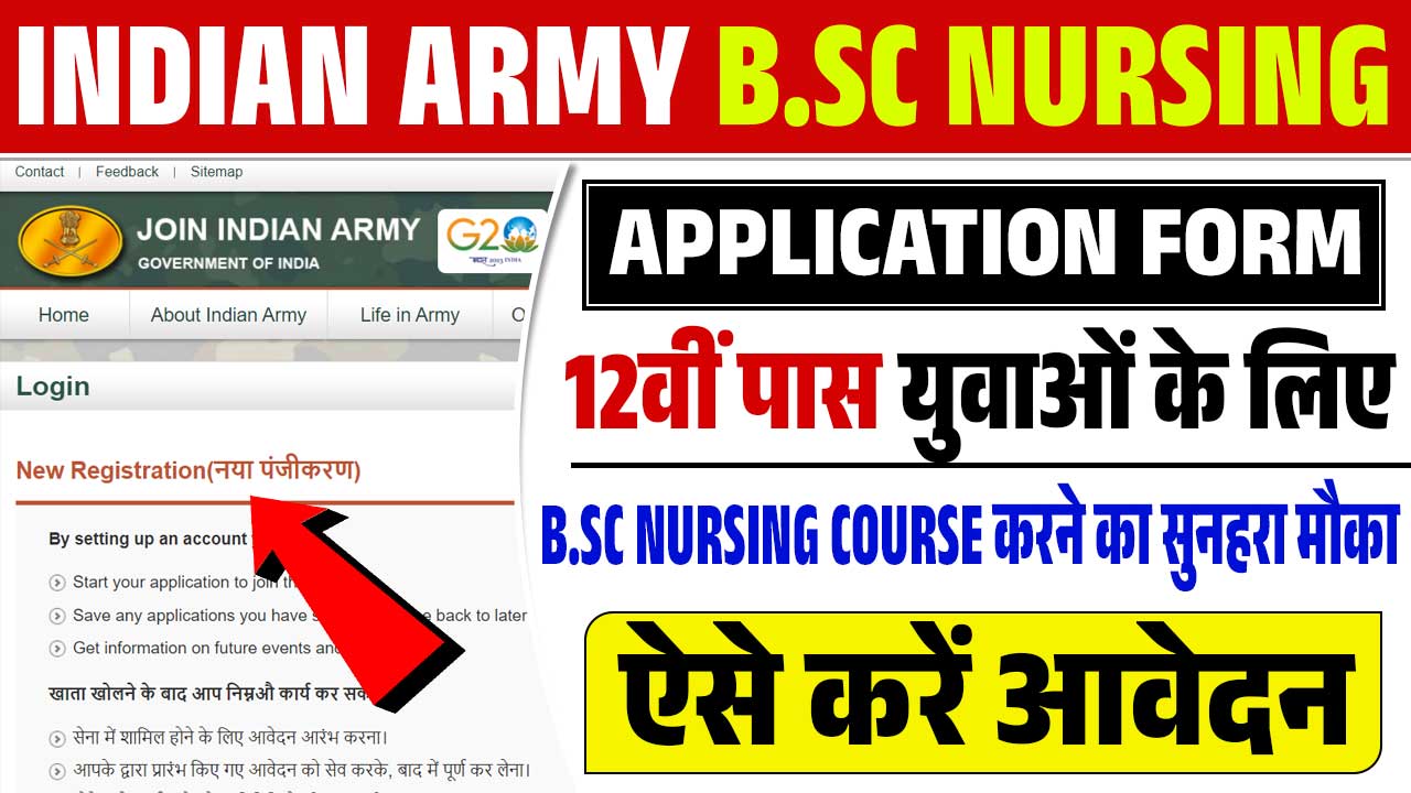 Indian Army B.Sc Nursing Application Form 2024