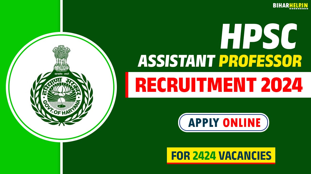 HPSC Assistant Professor Recruitment 2024