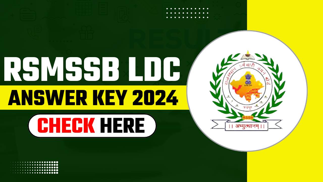 RSMSSB LDC Answer Key 2024 