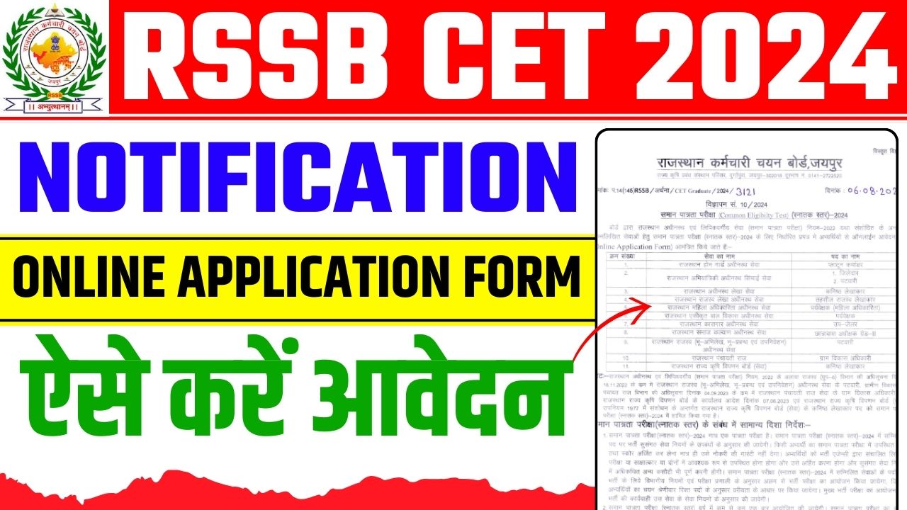 RSSB CET NOTIFICATION 2024 