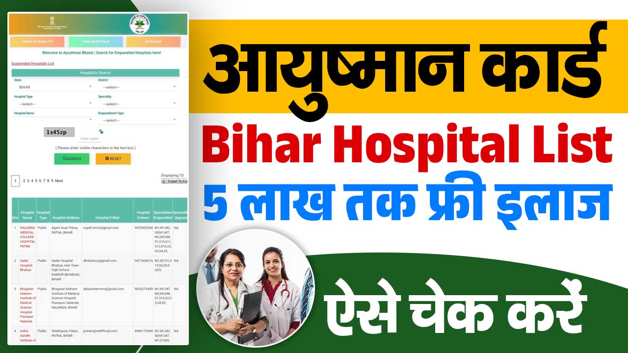 Ayushman Card Bihar Hospital List