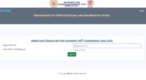 BBOSE 10th and 12th Admit Card PDF Download