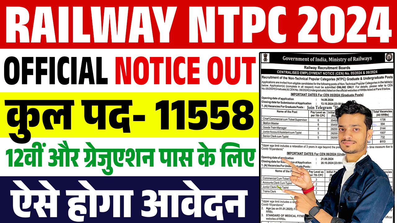 RRB NTPC Vacancy 2024