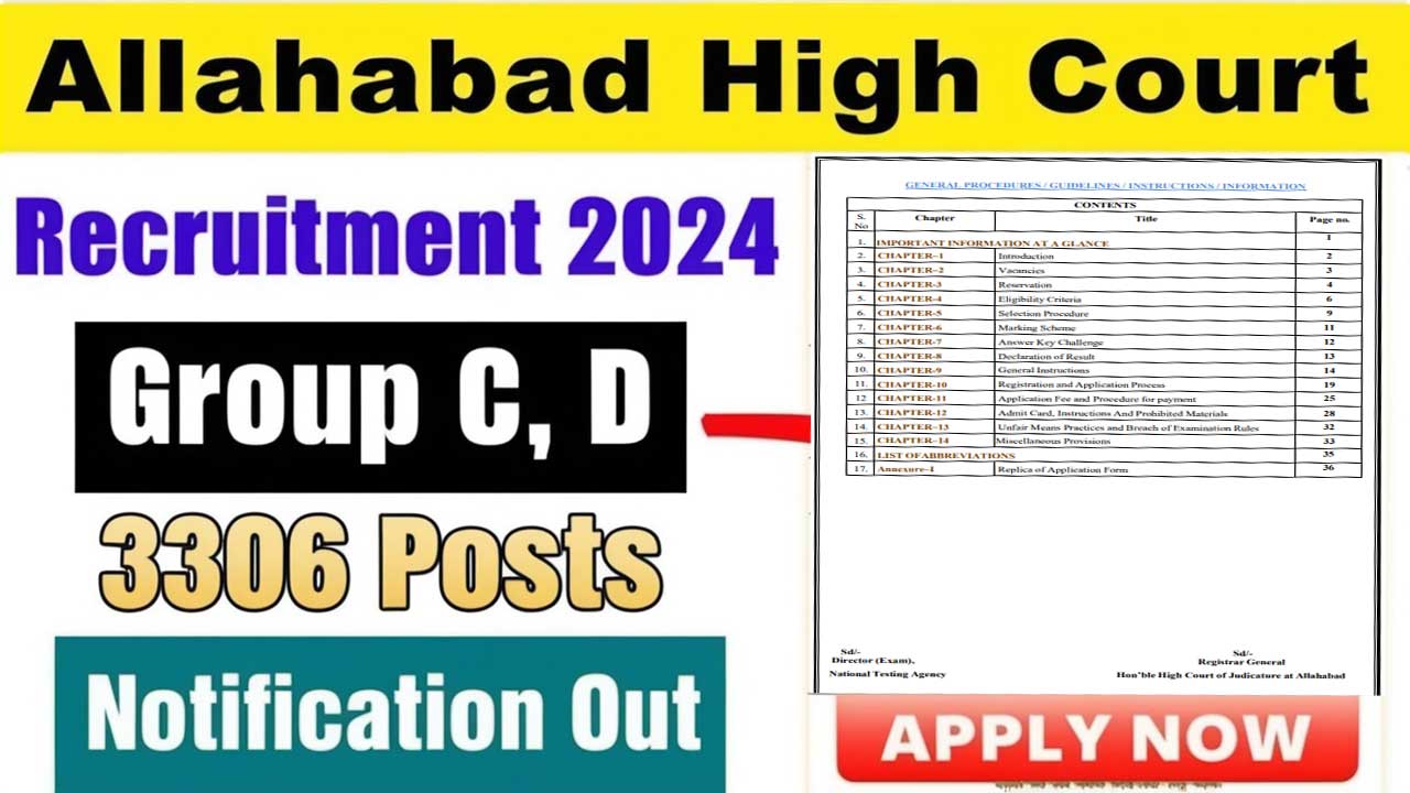 Allahabad High Court Vacancy 2024 