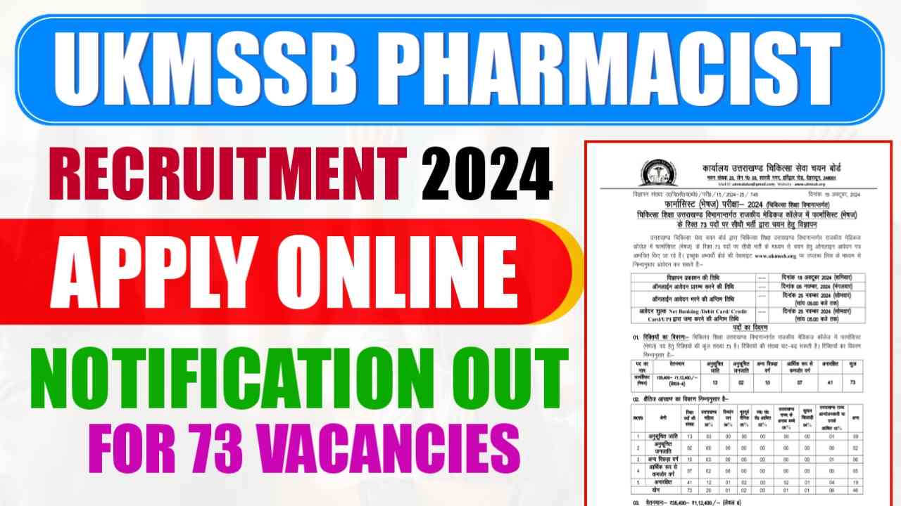 UKMSSB Pharmacist Recruitment 2024