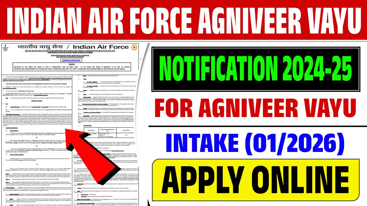 Indian Air Force Agniveer Vayu Notification 2024-25