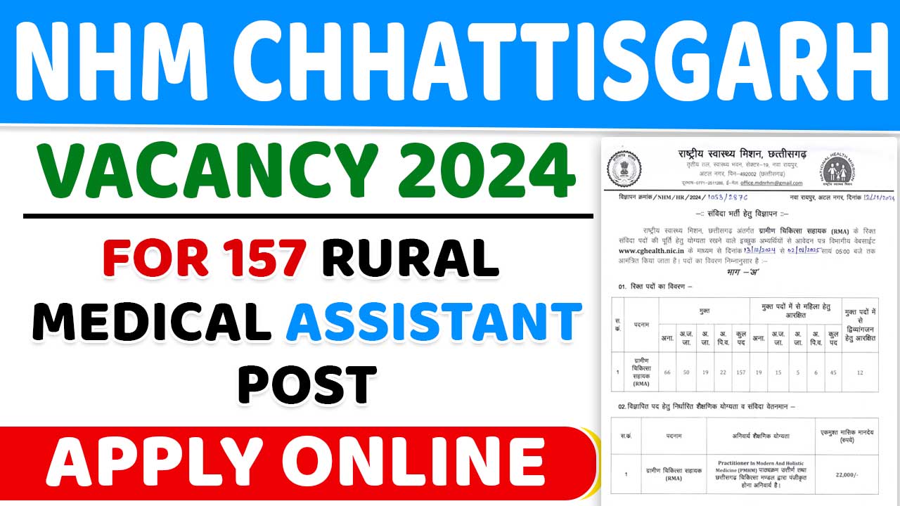 NHM Chhattisgarh Vacancy 2024