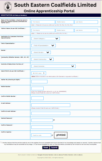 SECL Apprentice Recruitment 2025