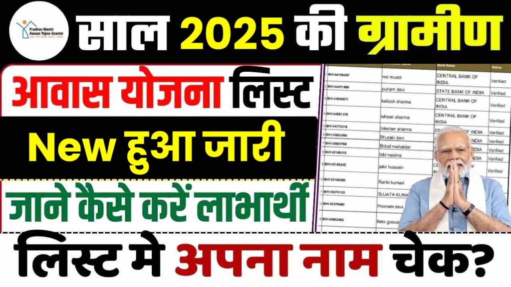 PM Awas Yojana Gramin List 2025