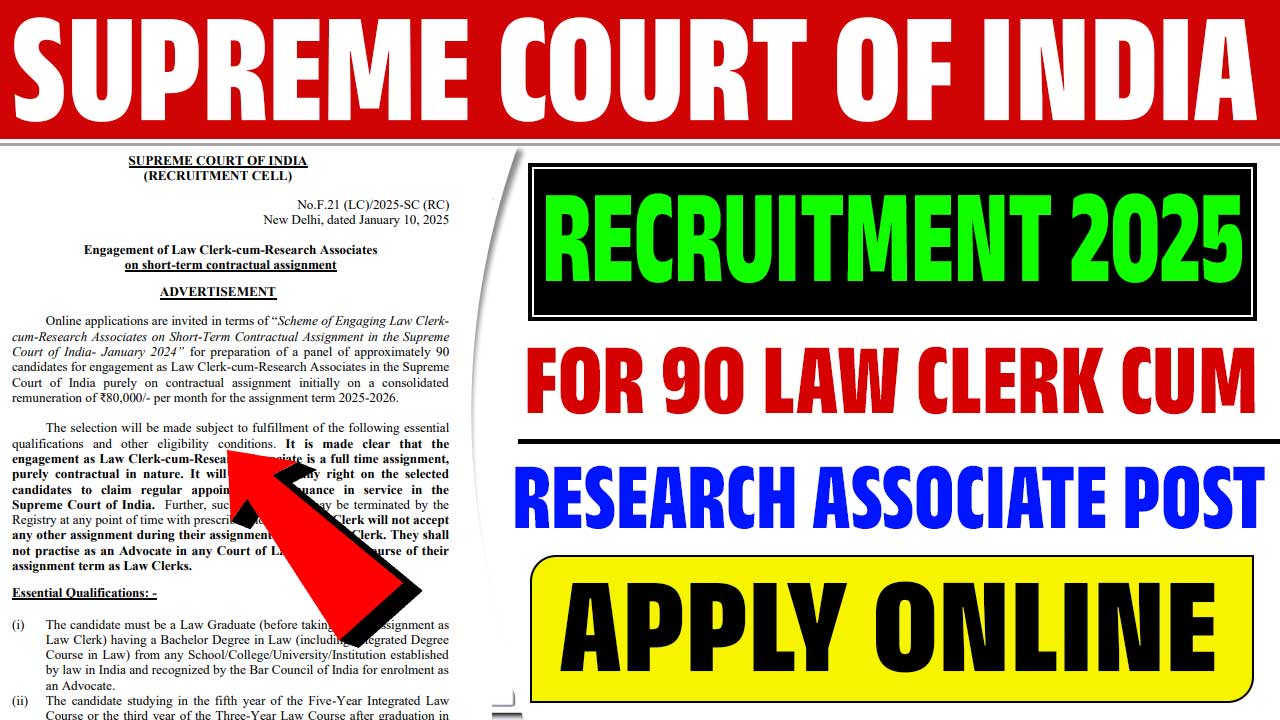 Supreme Court of India Recruitment 2025