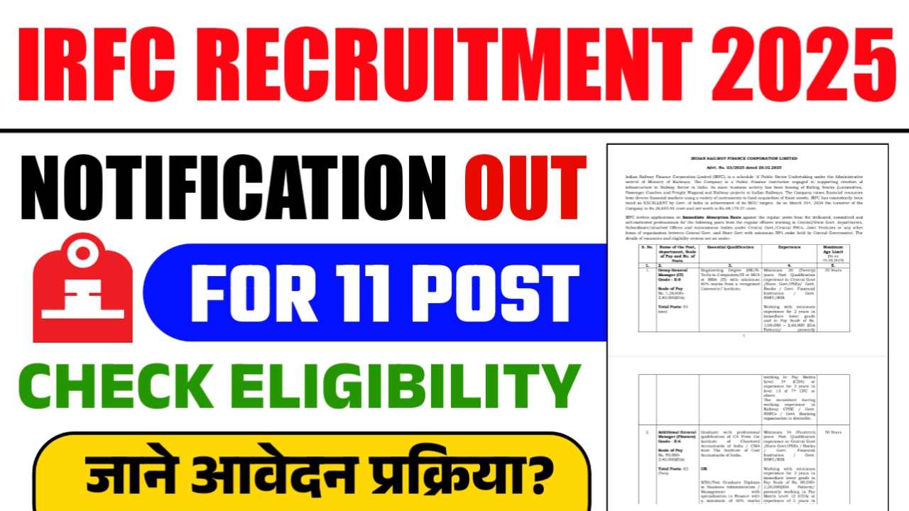 IRFC Recruitment 2025