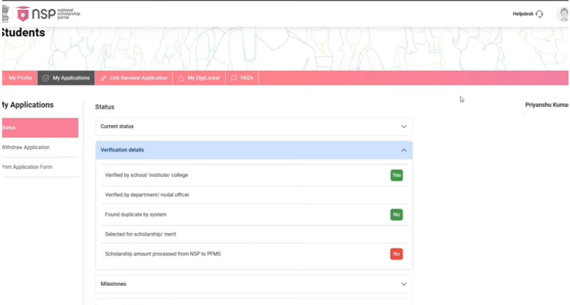 NSP Status Check