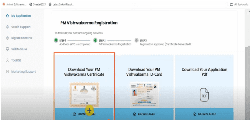 PM Vishwakarma Yojana Certificate