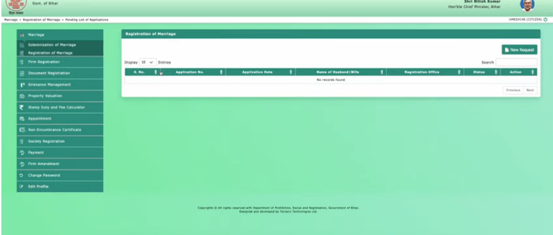 Bihar Marriage Certificate Online Apply 2025