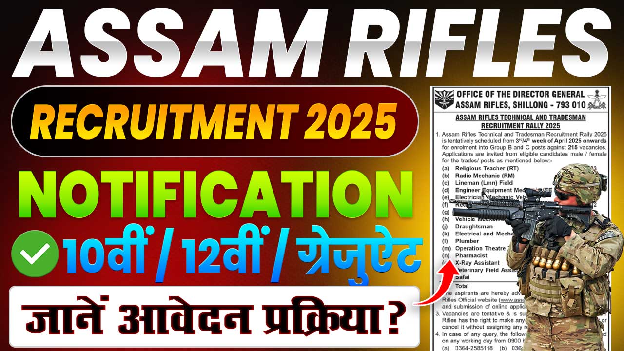 Assam Rifles Recruitment 2025