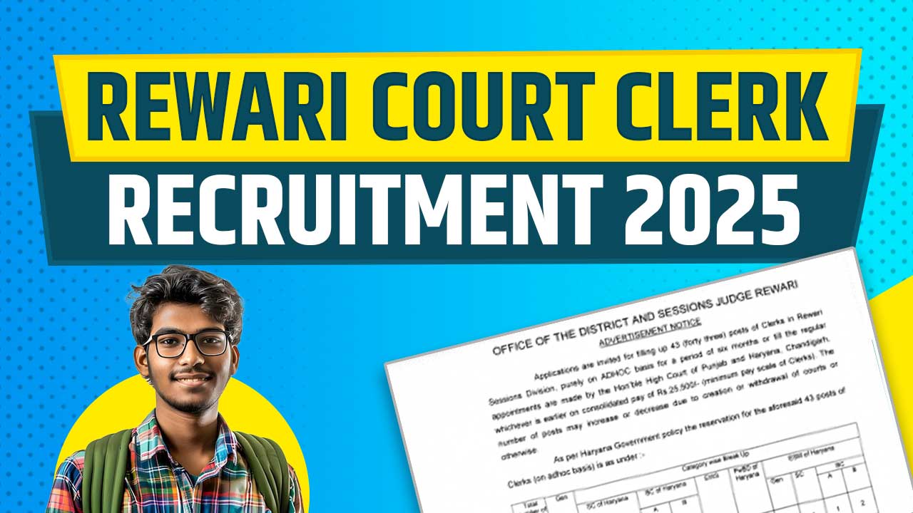 Rewari Court Clerk Recruitment 2025