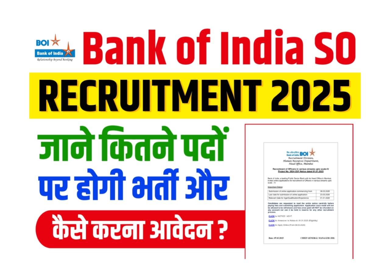 Bank of India SO Recruitment 2025