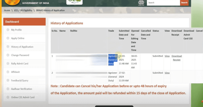 Indian Army Agniveer Admit Card 2025